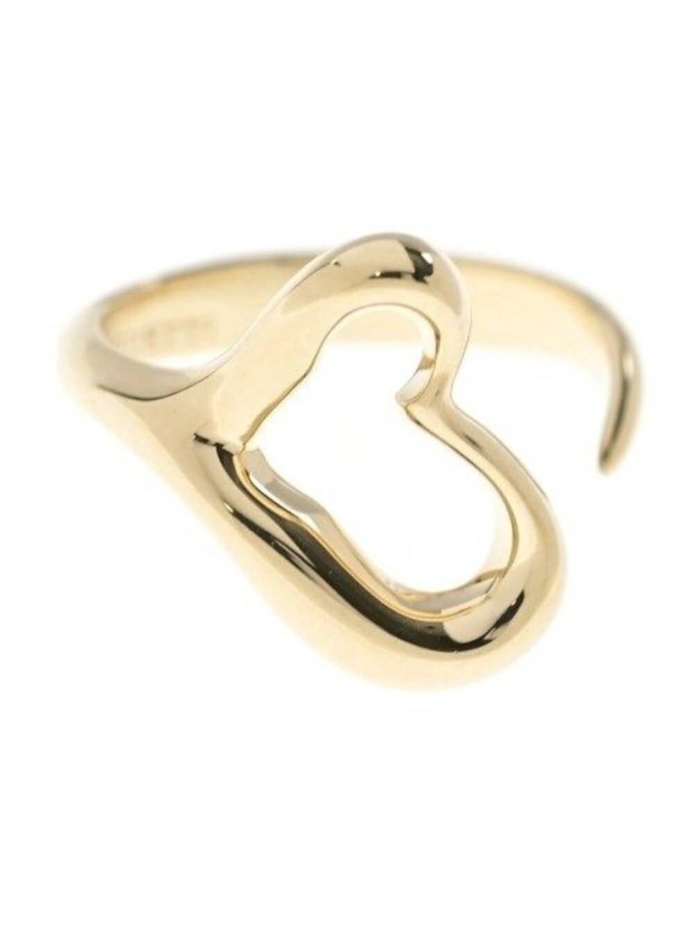 Tiffany & Co Open Heart Ring 18k Yellow Gold 750 New